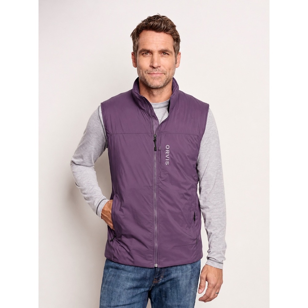 Orvis PRO Insulated Vest Purple Gorpcore Outdoor Hiking Fishing Mens Medium